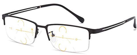 VOCD Lunettes De Lecture Lunettes pour Les Hommes Proches Et À Double Usage Lunettes Zooms Presbyopiques Progressifs À Mise Au Point Intelligente - Plein Cadre en Métal