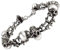 Gothic Batcave Biker Stacheldraht Armband Totenschädel Totenköpfe Armschmuck (L = ca. 70 mm Innendurchmesser)