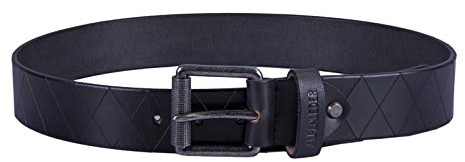 Alpenleder Ledergürtel RAUTE – Robuster Echt Leder Gürtel – 40mm kürzbar Vollledergürtel aus Büffelleder Schwarz für Damen Herren (Ebenholz, 110 cm)