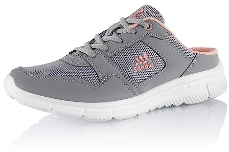 Fusskleidung® Damen Herren Hausschuhe atmungsaktive Clogs leichte Pantoffeln Hellgrau Weiß Rosa EU 37