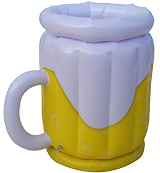 WBTY PVC Inflatable Ice Bucket, Inflatable Beer Steins Portable Drink Cup Ice Bucket in Outdoor Beer Chiller for Barbecue Beach Party