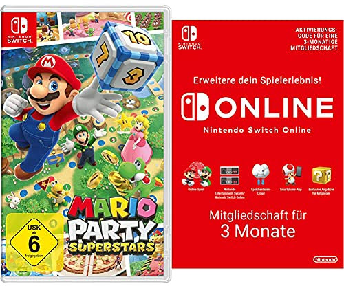 Mario Party Superstars [Nintendo Switch] + Switch Online Mitgliedschaft - 3 Monate (Switch Download Code)