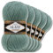 Alize 5 x 100 g Lanagold Wolle | 53 Auswahl | Stricken Häkeln Wolle (386 | Azurblau)