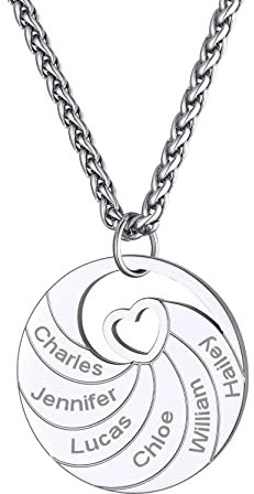 GoldChic Collana Con Nome Personalizzato Ciondolo Albero della Vita Collana Personalizzata con 6 Nomi Collana Famiglia Oro Acciaio Inossidabile Regalo per Famgia Amica Mamma