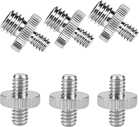 Zollschrauben für Stative 1/4 männlich zu 1/4 3/8 männlich Gewinde Schraube Adapter 6 Stück Kamera Stativ Adapter Schraube