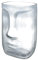 GILDE Vase Face Glas grau 40639