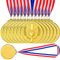 12 Stück Sieger Medaillen,Medallien Wettbewerb,Metall Medaillen,Goldmedaillen Metall,Medaillen Sportfest Metall,Goldmedaille für Kinder Metall,Medaillen Kindergeburtstag Metall (12 Goldmedaillen)