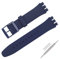 Cinturino per orologio da polso in silicone impermeabile,cinturino orologio (20mm, blu navy)