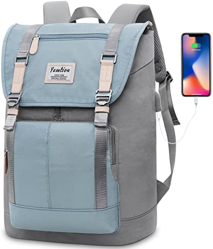 YAMTION Laptop Rucksack 17 Zoll für Damen & Herren,Rucksack Schule Mädchen Schulrucksack Frauen Schulranzen Jungen Teenager Schultasche mit Laptopfach für Universität Schüler Studium