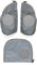 ergobag Seitentaschen Zip-Set mit Reflektorstreifen Sicherheits-Set, pack, cubo und light gekauft nach Juli 2019, Set 3-teilig Reflex - Silber, Einheitsgröße