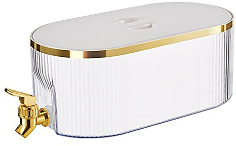 5.3L Fridge Beverage Dispenser with Tap, Lemon Juice Jug For Refrigerator Plastic Drinks Dispenser with Lid, Refrigerator Cold Kettle Large Dispenser For Making Teas and Juices