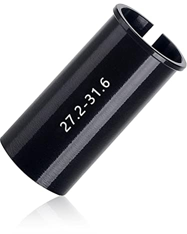NUWIQ Aluminiumlegierung Sattelstützenadapter, Länge 6 cm, Durchmesser 2,72-3,16 cm, für MTB und Rennräder, Schwarz