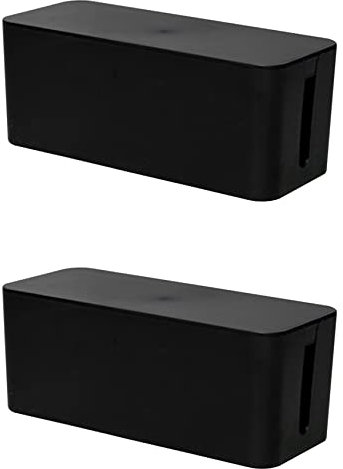 BRIUERG 2X Box Cord Organizer Box Power Strip Surge Protector Cover TV Cord Box Office