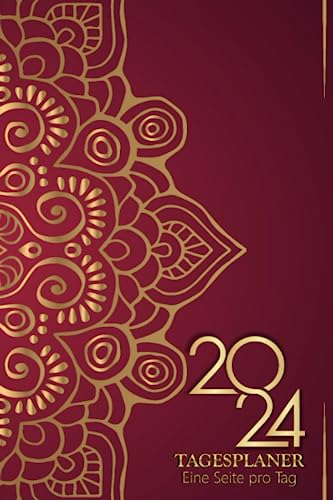 2024 Tagesplaner Eine Seite pro Tag: Kalender DIN A5 I Tagebuch I Terminkalender I Kalenderbuch. 1 tag 1 seite, 12-Monatskalender,