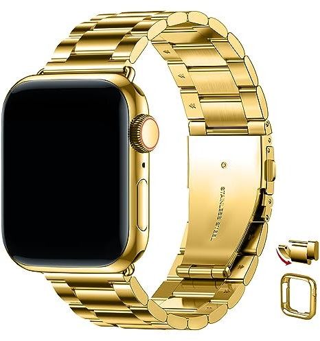 Wristitani Compatible con Correa Apple Watch,Correa de Acero Inoxidable de Liberación Rápida,Correa de reloj de metal sin herramientas,Pulsera de 38mm 40mm 41mm para iWatch Series 9/8/7/6/5/4/3/2/1