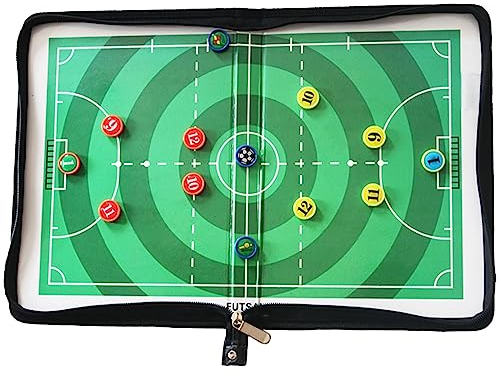 SIDID Pizarra Futbol Entrenador Magnética 42x28cm Portapapeles de Fútbol Sala para Entrenador con Imanes, Pizarra de Tácticas de Fútbol Sala con Borrador de Rotulador