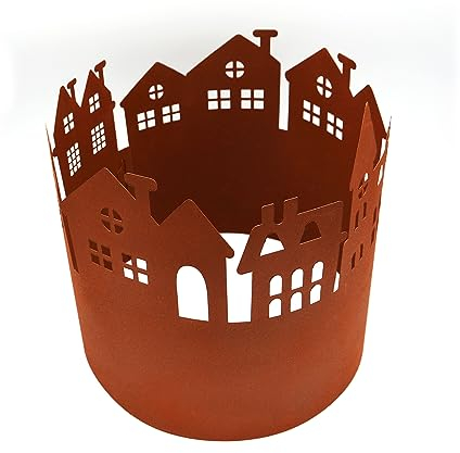 UNUS Garden Metall Rostoptik Häuser Beeteinfassung Rost rund 28cm ⌀ Länge 90cm