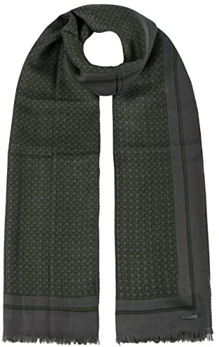 Stetson New Houndstooth Wollschal - Schal aus 100% Wolle - Elegantes Design - Winterlicher Komfort - Für Damen und Herren - Herbst/Winter grau One Size