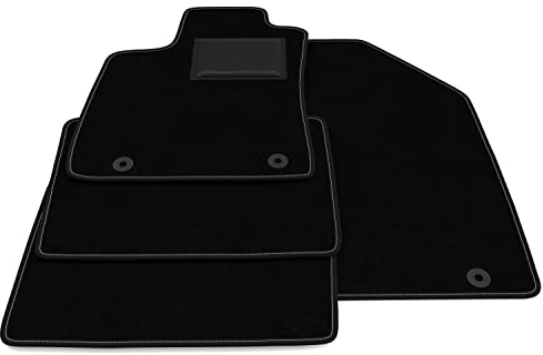 Fußmatten kompatibel mit MG ZS - EV 2021-2023, kein Dekor, maßgeschneiderte Automatten Kits, Teppich Set, schwarzer Rand.