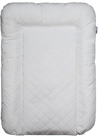 Baby'ness Wasserfest Wickelauflage - 75x85 cm - Hochwertig, Abwischbar, Leicht zu Reinigende - Erweitern Sie Ihren Wickelbereich mit Wickelunterlagen - Gesteppt Weis