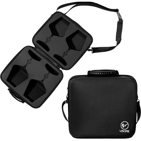 VINOPIE Lot de 2 étuis de transport pour verres à vin - Étui de voyage durable avec mousse EVA, compatible avec les verres Zalto, Spiegelau, Gabriel (non affiliés, lunettes non incluses)