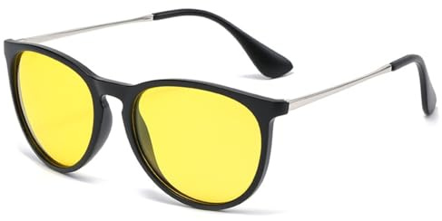 WDZAYXC Retro oval Polarisiert Sonnenbrillen für Damen Herren, UV400-Schutz