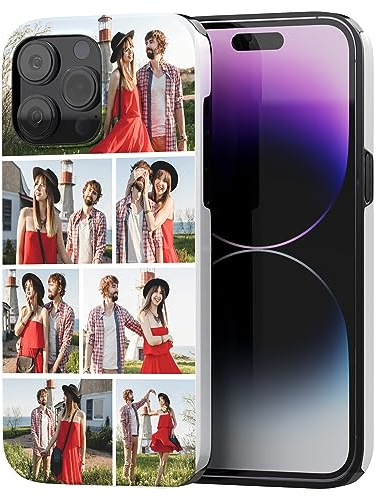 Easycosy zweischichtige personalisierte Handyhülle für iPhone 16 15 14 13 12 11 Pro/Max/Mini XR X Xs Max- Individuelle Geschenke selbst gestalten mit Foto & Text- Stoßfeste Kratzfeste weiche TPU Hülle