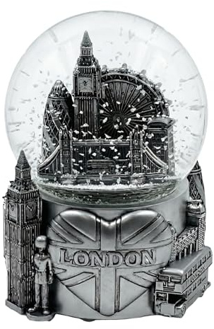 London 3D Musik-Schneekugel (Silber) 5,5 Zoll