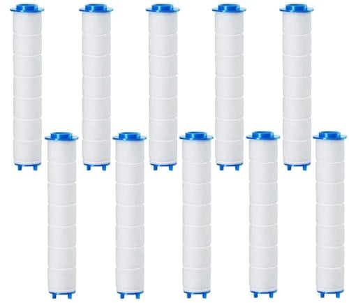 BOBOZHONG Filtre de la Pomme de Douche,10 pièces Filtre de Remplacement pour tête de Douche PP Filtre de Coton Chlore et Le Fluorure et La Filtration des Particules