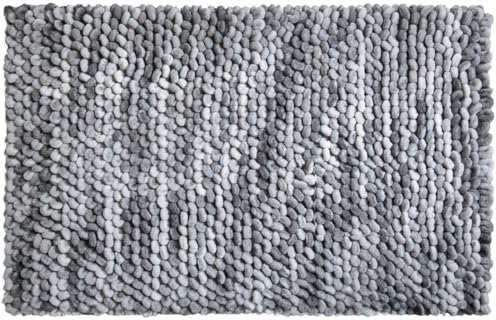 Linea Due Punto Badteppich 60x100 cm Silber grau