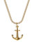 UNSHINEBAR Anker Kette mit Anhänger für Herren und Damen - Streetwear Halskette mit Anker Anhänger aus Edelstahl und 18K Gold - Wasserfeste Kette - 50-55cm Länge verstellbar (Gold)