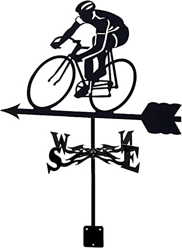 ANSAIR Girouette Cycliste vélo girouette indicateur de Direction rétro scène Jardin girouette Outils de Mesure-Cycliste vélo(Cyclist Bicycle)