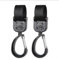 Borsa Ganci Passeggino Nero Universali, Moschettone Clip Passeggino, 2 Pcs Baby Stroller Clips, Carrozzina Gancio Passeggino Portatile per Appendere Borse Della Spesa e Borsette Sicuri Resistenti