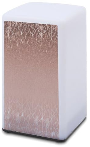 SKTNBM Small Desk Lamp,Blush Rose Gold Print Portable Desk Lamp,Battery Operated Table Lamp,Desk Lamps for Home Office