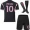 HUSSATEX Miami 2023/2024#10 Auswärts Kinder Fußball Trikot & Shorts mit Socken Jugendgrößen (Schwarz,30)