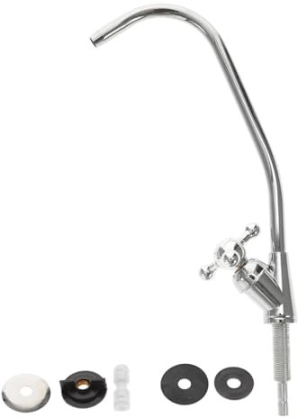ANDRESLAD Trinkwasserhahn Wasserfilterhahn Edelstahl 360° Drehbar Einzelauslass für Küche und Spüle Universalzubehör Modernes Design Geeignet für Wohnungen Büros und Geschäfte