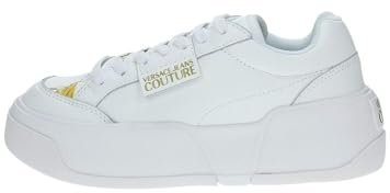 VERSACE JEANS COUTURE Damen Sneakers Weiß 77va3st2 zp305, Weiß, 38 EU Larga