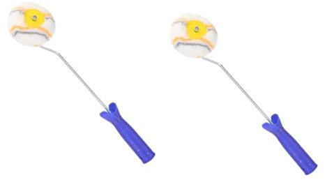 Angoily 2St Eckbürste mit Rollen Malerzubehör Farbrollerpinsel als Ersatz Werkzeug zum Malen von Wänden Farbroller zum Streichen eines Walzenfarbe Malerbedarf für zu Hause Plastik