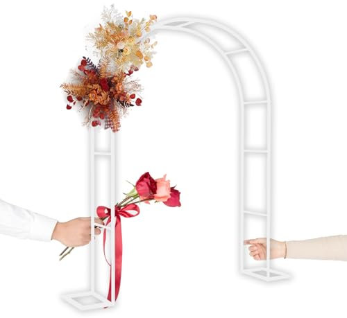Arche de mariage en métal pour décoration de fête extérieure et intérieure, arche de rose blanche pour cérémonie, treillis de jardin de 2 m de haut, 140 x 230 cm