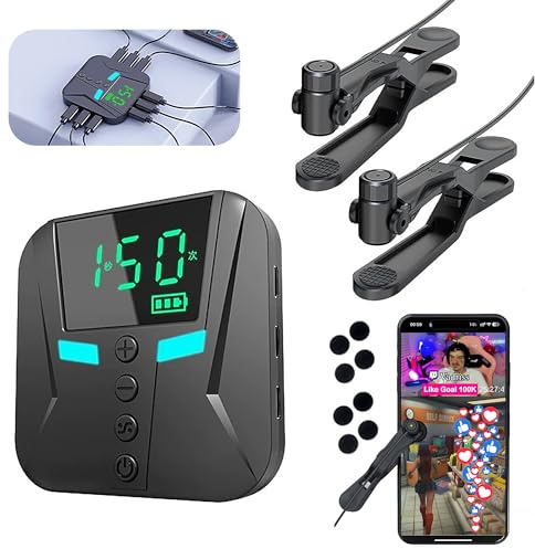 STRONGBERRY Auto Clicker mit 2pcs Click Heads für iPhone iPad, Phone Screen Tapper für Android IOS, Simulierter Finger Kontinuierliches Klicken, Einstellbarer Telefon Clicker für Gaming, Live