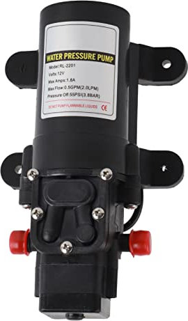 Bomba de diafragma de presión de agua Bomba de alto rendimiento para uso en exteriores (RL 2201 12V)