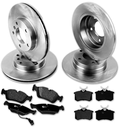 BandelOne enthält Bremsscheiben + Beläge vorne + hinten passend für Passat CC 3C 357 358 B7 B6