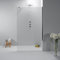 Box Doccia Walk In 100cm - Cabina Doccia in Cristallo Temperato 8mm, Trasparente e Anticalcare con Profilo in Alluminio Cromato ad Installazione Reversibile - Facile da Installare e Pulire