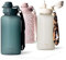 MAMEIDO Trinkflasche 1l mit Strohhalm & Zeitmarkierung als Trinkerinnerung, Wasserflasche auslaufsicher, Sportflasche BPA-frei, Gym Water Bottle, Flasche aus Tritan (Ocean Bloom, 1000ml)