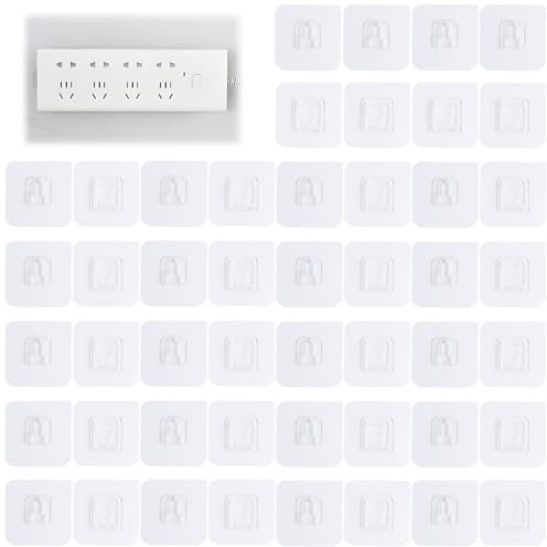 24 Paar Doppelseitige Klebehaken, Transparente Wandhaken ohne Bohren, Haftende Unsichtbare Haken für Bilderrahmen, Küchenutensilien, Badezimmerzubehör und Wohnzimmerdekorationen