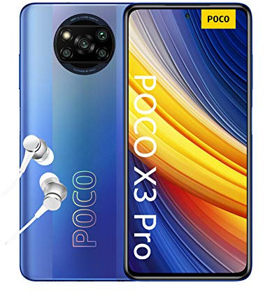 Xiaomi POCO X3 Pro Smartphone 8 + 256 Go, écran 6,7 120 Hz FHD+ DotDisplay, Snapdragon 860, 48 MP Quad Caméra, 5160 mAh, Bleu givré (Reconditionné)