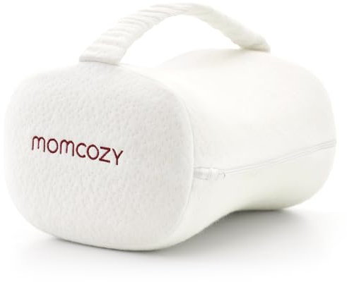 momcozy Orthopädisches Kniekissen für Seitenschläfer & Schwangerschaft - Memory Schaum Kniekissen für Hüfte, Rücken, Ischiasschmerzen, Verstellbarer Gurt