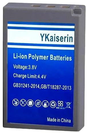 2500mAh Replacement Digital Camera Battery BLS-5 Compatible for Olympus E-M10 Mark III S OM-D E-M10 Mark IV E-M10 Mark II E-M5 Mark III Pen E-P7 E-PL2 E-M10 High Capacity Li-ion Polymer