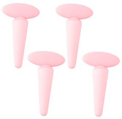 OFFSCH 4Pcs Silicone Wine Bottle Stoppers Leak Beverage Caps for Wine Fresh Keeping for Parties and Reusable and Easy to Clean Pink