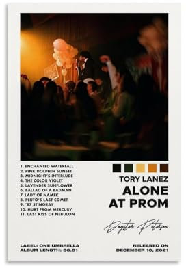 Poster mit Tory Lanez Alone At Prom, dekoratives Gemälde, Leinwand, Wandposter und Kunstdruck, moderne Familienschlafzimmer-Dekoration, Poster, 20 x 30 cm